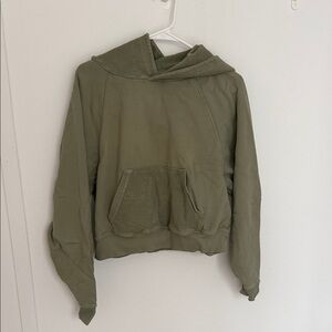 Aerie Sage Green Textured Hoodie